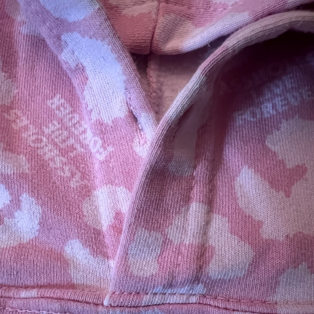 A$$holes Live Forever Pink Leopard Print Hoodie - Picture 4 of 5